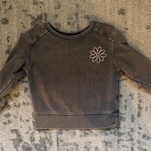 Cat and Jack Gray Kids Shirt with Pink Flower Design